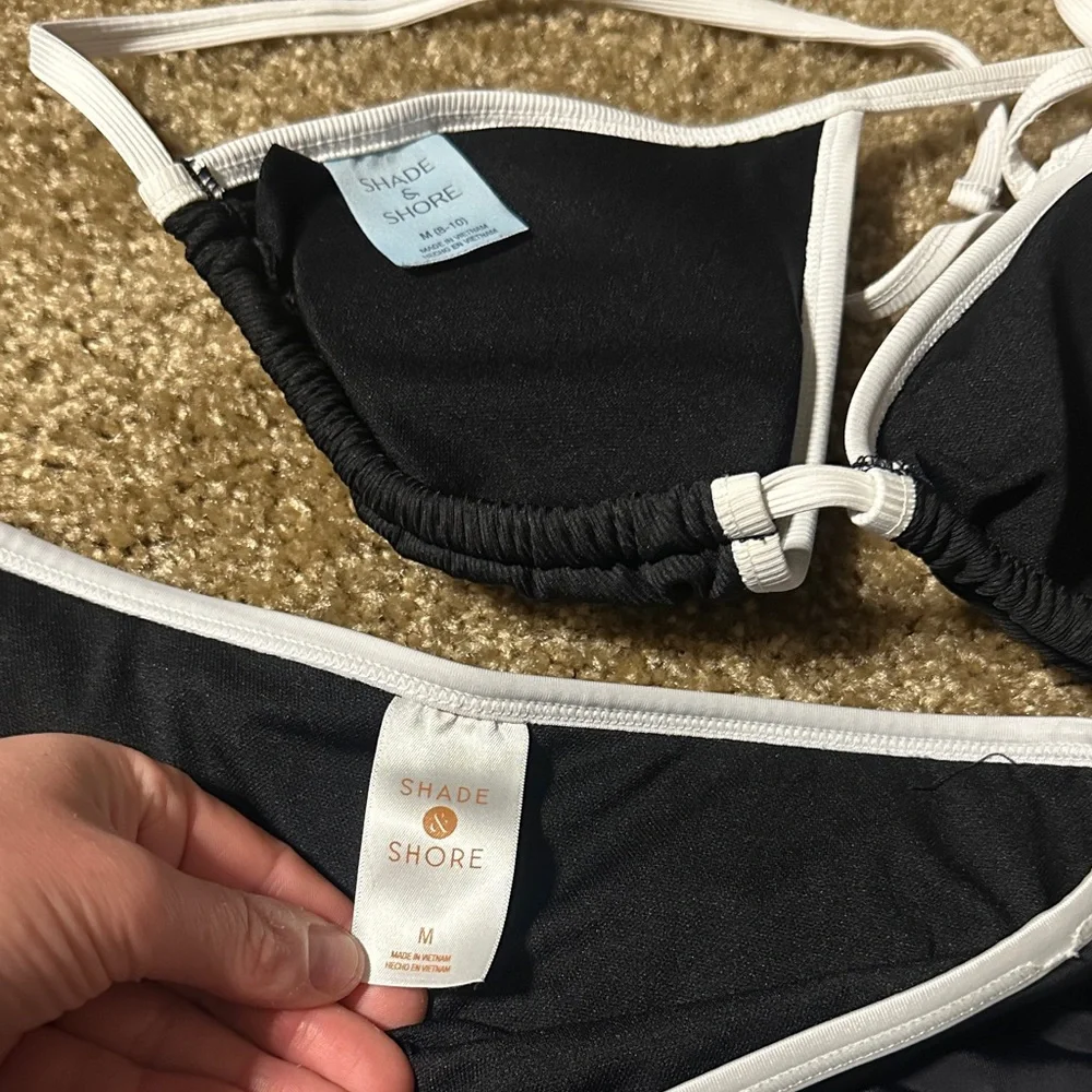 Shade & Shore Black and White Women's Bikini Set - Picture 2 of 5